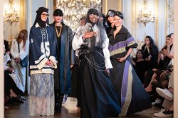 Headscarf with a beret: Muslim designers showcase floral dresses and boxy streetwear in Paris
