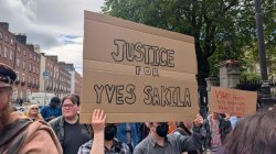 Protesters gather outside Ireland's parliament over Yves Sakila's 'disturbing' death