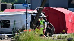 Several killed as train and school bus collide in Belgium, local media report