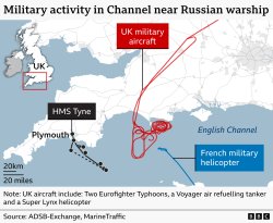Russian warship carried out firing exercise off Plymouth coast