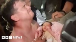Watch: Moment newborn baby is rescued from Venezuela earthquake rubble