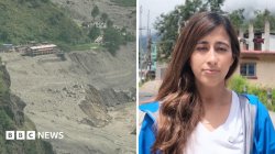 Once a village, now barren land - BBC in the valley devastated by floods