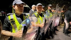 Minister condemns disorder at Portsmouth anti-migrant protest after police officers hurt