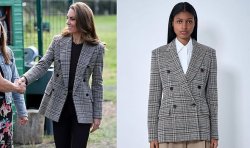 Princess Kate’s grey <b class='text-danger'>check</b>ed blazer is an autumn must-have - shop the look from £36