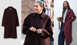 Meghan Markle’s stunning burgundy coat is a winter must-have - shop the look from £35