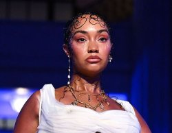 Leigh-Anne Pinnock shows off huge baby bump in 'breast milk' dress