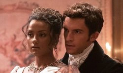Bridgerton star worlds away from Netflix show in floor-length gown