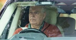 Andrew Mountbatten-Windsor pictured driving around the Sandringham estate