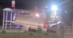 Incredible moment drunk man goes on £8k wrecking spree in stolen bulldozer