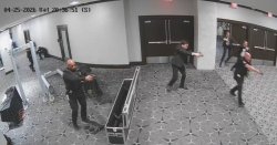 CCTV shows moment alleged gunman stormed White House Correspondents' dinner