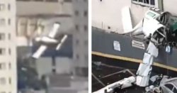 Belo Horizonte plane crash horror as aircraft slams into building with debris scattered