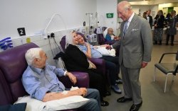 King Charles meets fellow cancer patients in hospital and issues emotional statement