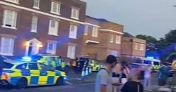 Armed police swarm Hertfordshire street as two rushed to hospital