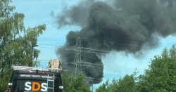 Oldham fire LIVE: Huge blaze erupts with black smoke seen for miles over M60