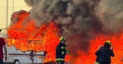 Tesco evacuated as huge fire rages at store sparking panic