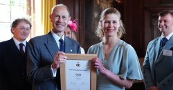 Incredible pictures show Prince Edward presenting daughter Lady Louise with huge honour