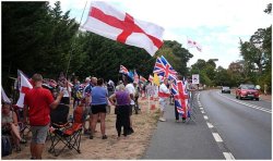 Arrests as protesters gather outside former RAF base over asylum seeker plans