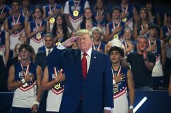 Critics slam Donald Trump during Patriot Games appearance for controversial gesture