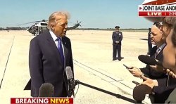 Donald Trump asked chilling question by reporter after plane malfunction
