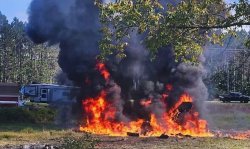 F-16 crash LIVE: US fighter jet hits field and bursts into flames in Grand Traverse County