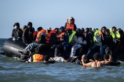 Migrant dingy shadowed through Channel by the French for nearly 24 hours approaching UK