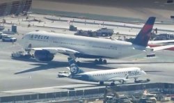 Horror as two planes collide in terrifying smash at major airport