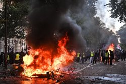 Europe burns as rioters loot luxury stores and set barricades ablaze - thousands arrested