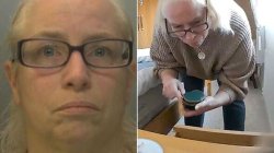 Moment carer is caught red-handed stealing £8,000 of jewellery from pensioner