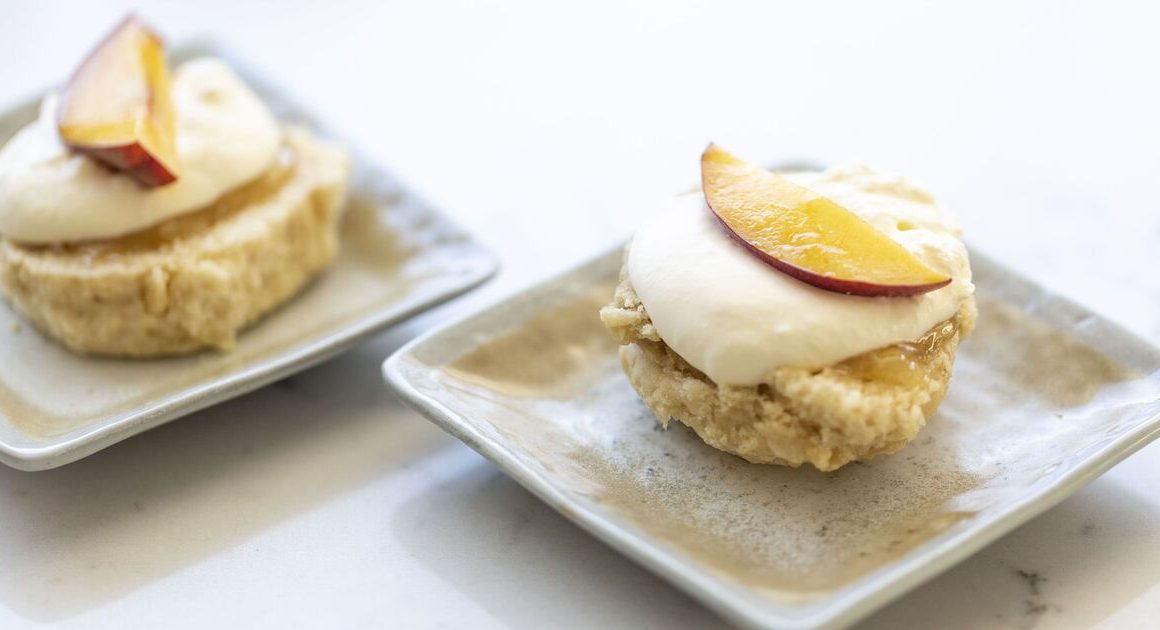 Peach scones can be prepared in 10 mins and cost just 42p per serving – recipe