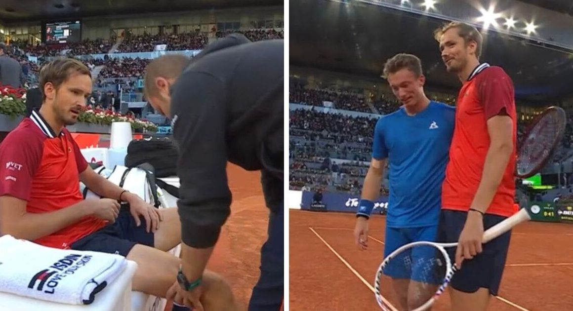 Daniil Medvedev retires injured from Madrid Open after claiming he ‘cannot move’ | Tennis | Sport