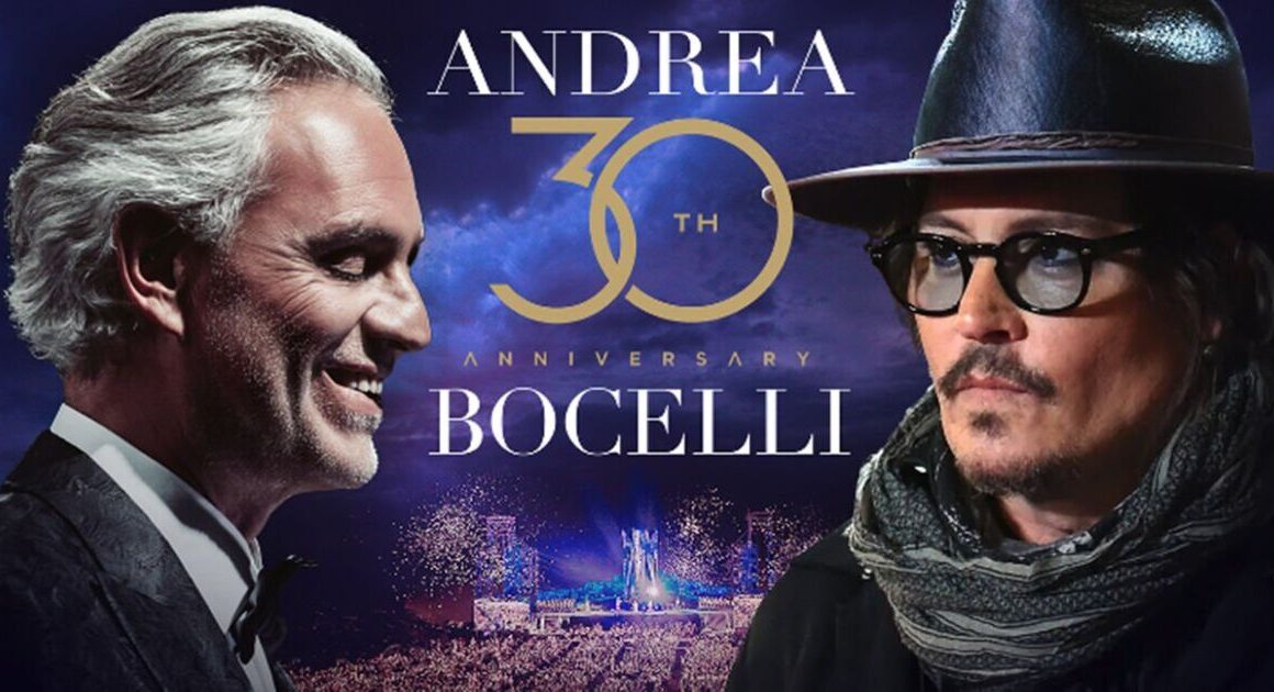 Johnny Depp to perform with Andrea Bocelli at his 30th anniversary concerts | Films | Entertainment