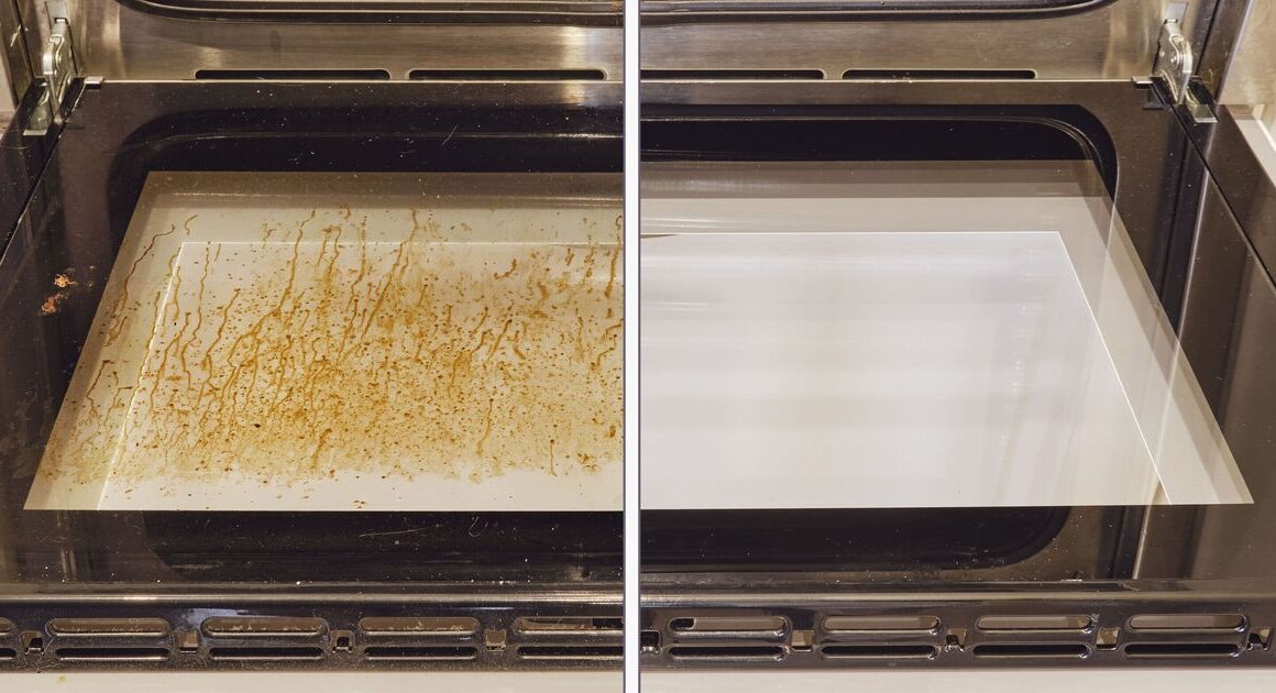 How to remove grease stains from oven glass door fast without vinegar or scrubbing