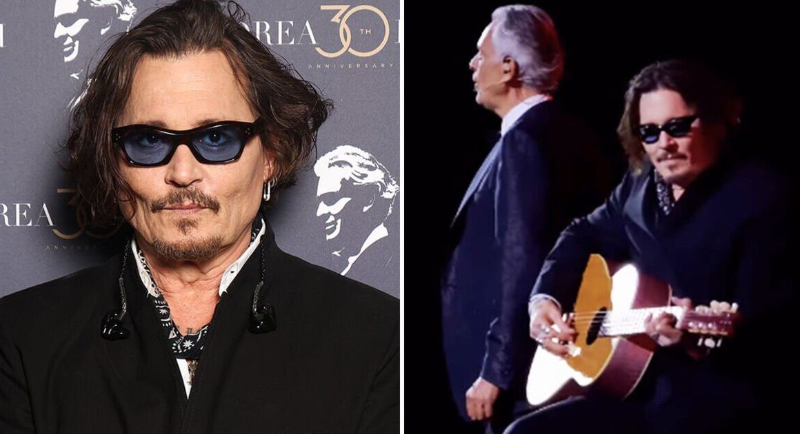 Johnny Depp performs with Andrea Bocelli in 30th anniversary concert footage | Music | Entertainment