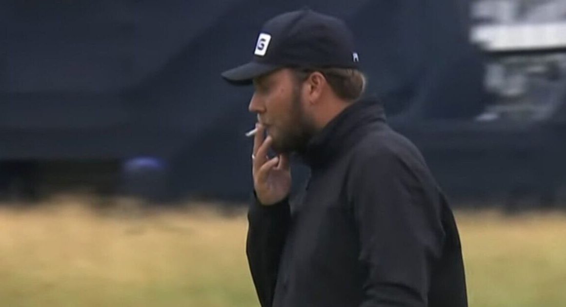 The Open title challenger tries to hide puffing on cigarettes during round at Royal Troon | Golf | Sport