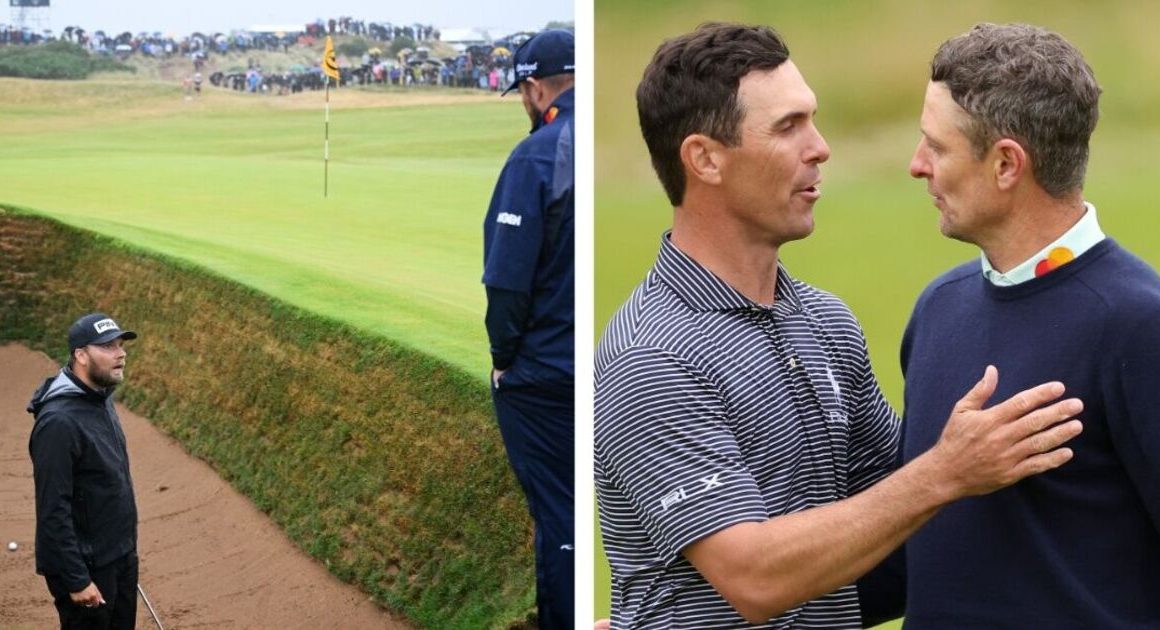 The Open LIVE: Dan Brown gesture baffles fans as Horschel and Justin Rose fight poised