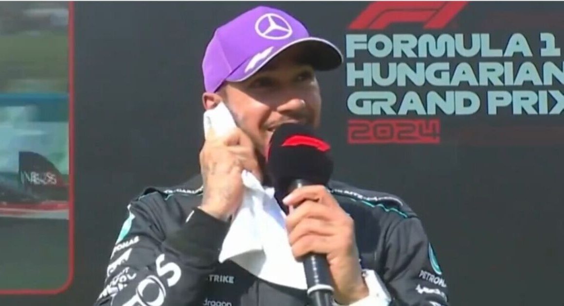 Lewis Hamilton laughs and delivers Max Verstappen penalty verdict after rival sent flying | F1 | Sport