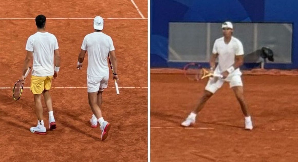 Worrying Rafael Nadal sign spotted as star back in practice after Olympics scare | Tennis | Sport