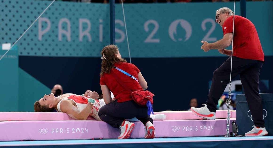 Olympics gymnast left bloodied after nasty ‘never-seen-before’ fall during final | Other | Sport