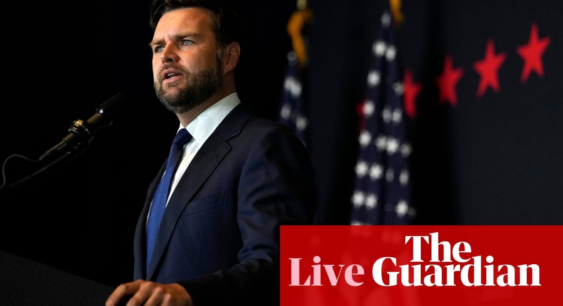 JD Vance to make first speech as VP nominee; Ex-Trump aide Navarro addresses convention on day of prison release – live | JD Vance