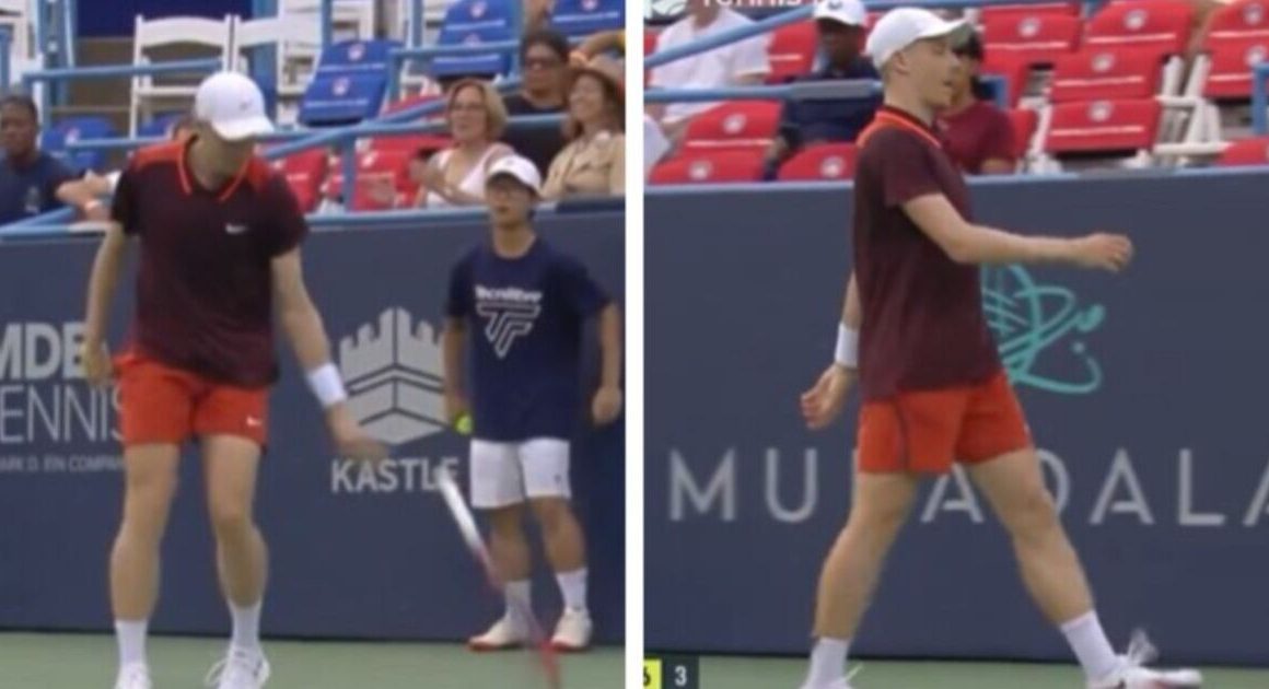 Tennis star defaulted and booed after throwing racket and swearing at fan in crowd | Tennis | Sport