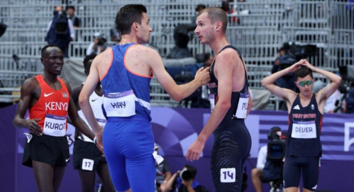 Team GB athlete pushes and squares up to rival after four runners wiped out in 5,000m race | Other | Sport