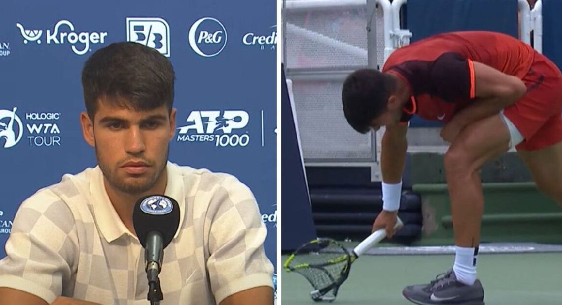 Carlos Alcaraz’s damning 13-word verdict after destroying racket in Cincinnati Open loss | Tennis | Sport