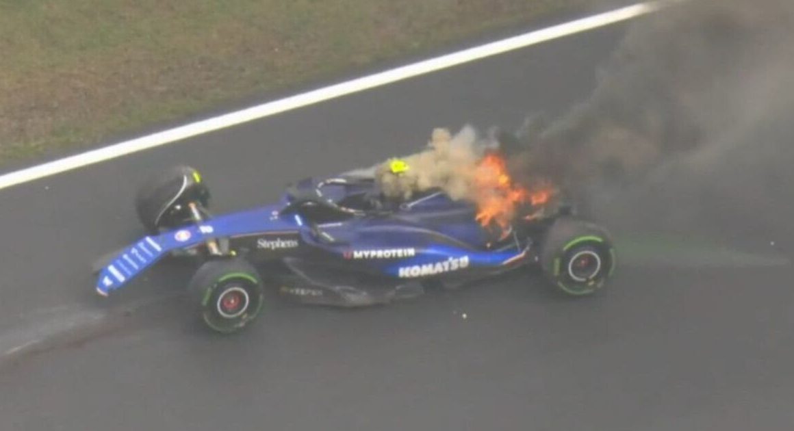 Logan Sargeant’s car bursts into flames after huge crash at Dutch Grand Prix | F1 | Sport