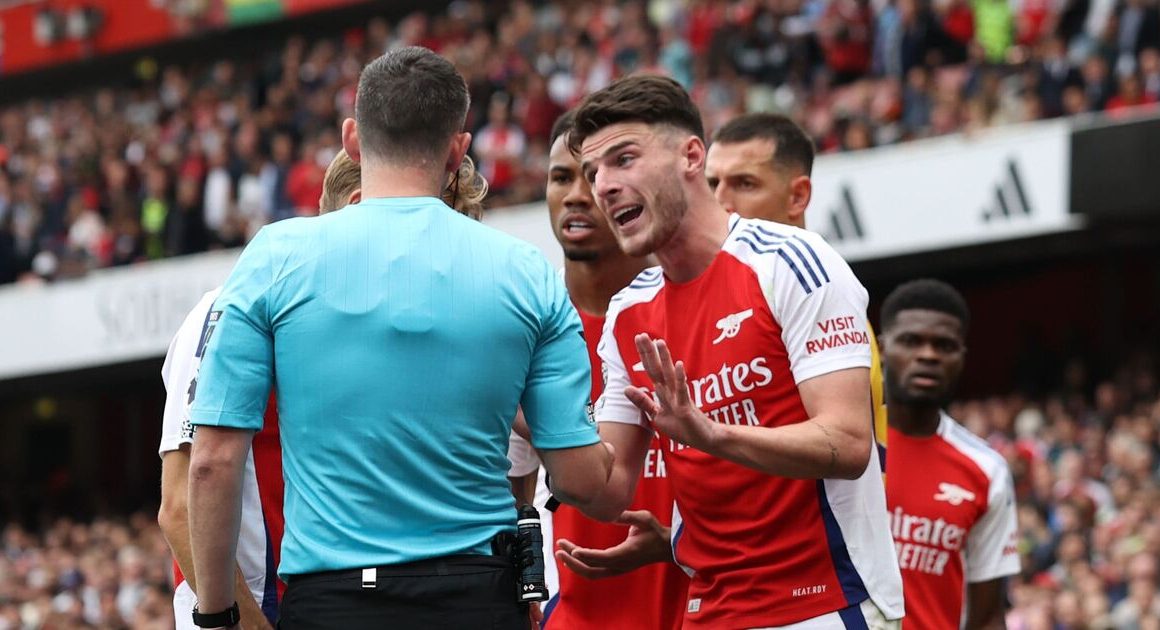 Declan Rice red card slammed by ex-PGMOL chief as insider speaks out on Arsenal incident | Football | Sport