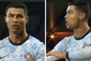 Cristiano Ronaldo makes sarcastic gesture as Portugal star fuming after Scotland draw | Football | Sport